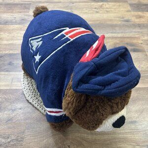 Pillow Pets NFL New England Patriots Bear Foldable Plush Stuffed Animal 18"